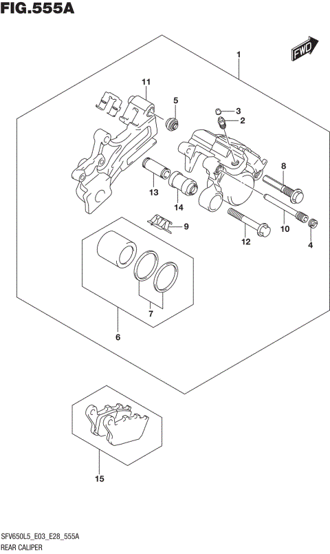 REAR CALIPER (SFV650L5 E03)