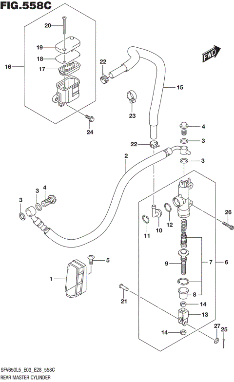 REAR MASTER CYLINDER (SFV650L5 E33)