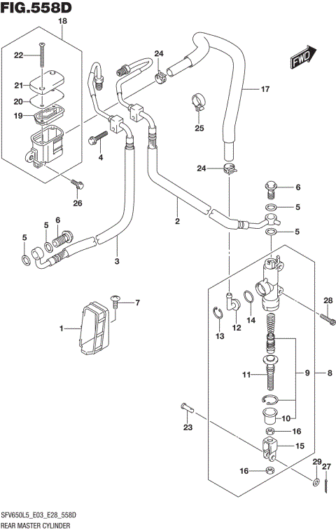 REAR MASTER CYLINDER (SFV650AL5 E28)