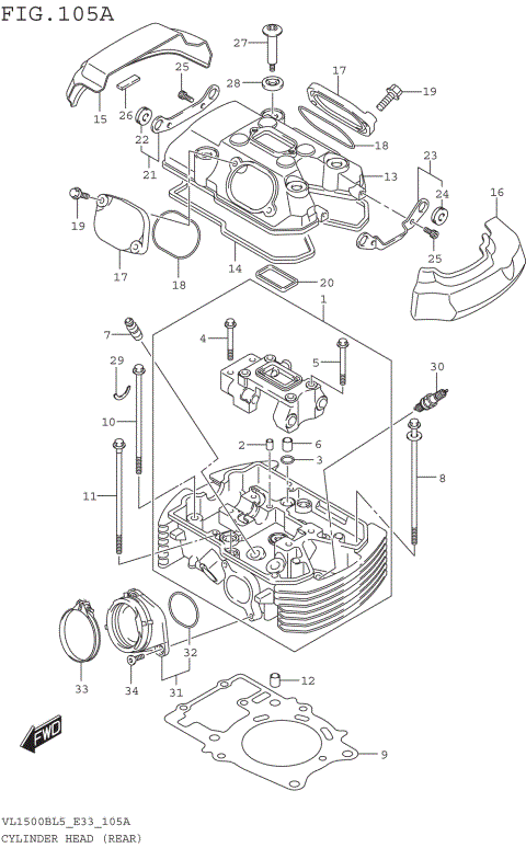 CYLINDER HEAD (REAR)