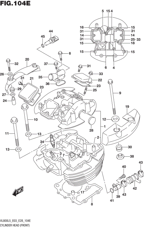 CYLINDER HEAD (FRONT) (VL800TL5 E33)