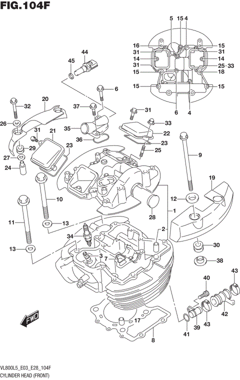 CYLINDER HEAD (FRONT) (VL800BL5 E28)
