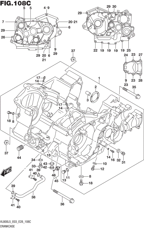 CRANKCASE (VL800TL5 E03)