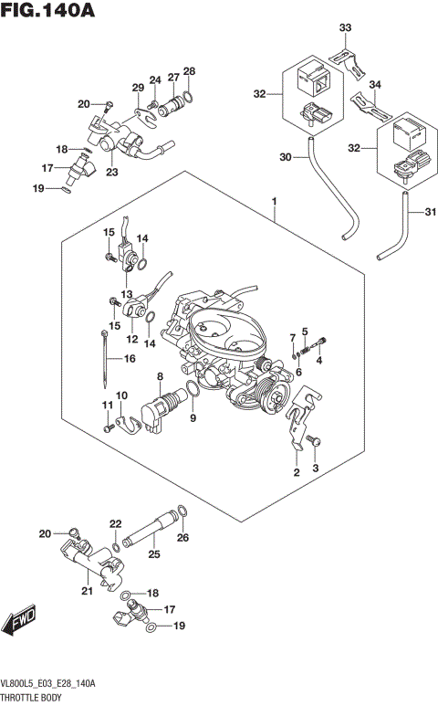 THROTTLE BODY (VL800L5 E03)