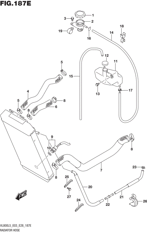 RADIATOR HOSE (VL800TL5 E33)