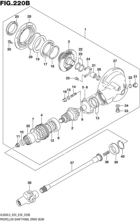 PROPELLER SHAFT/FINAL DRIVE GEAR (VL800L5 E33)
