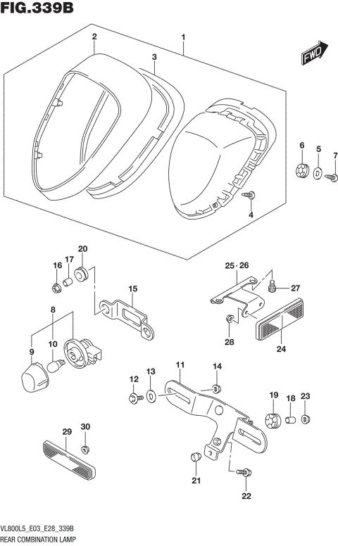 REAR COMBINATION LAMP (VL800L5 E33)