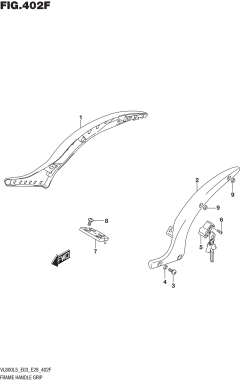 FRAME HANDLE GRIP (VL800BL5 E28)