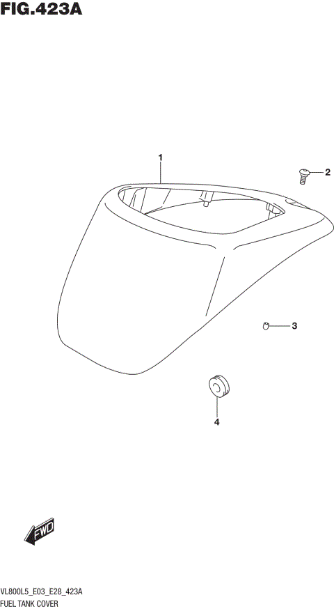 FUEL TANK COVER (VL800L5 E03)