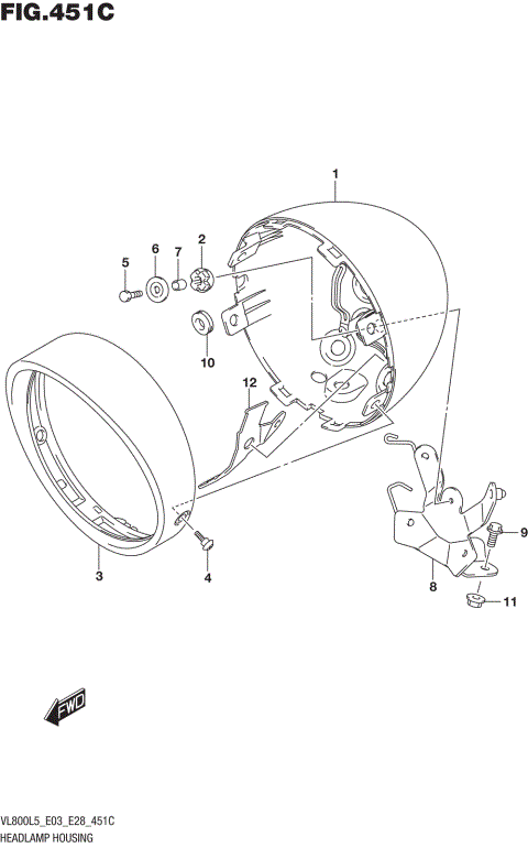 HEADLAMP HOUSING (VL800TL5 E03)