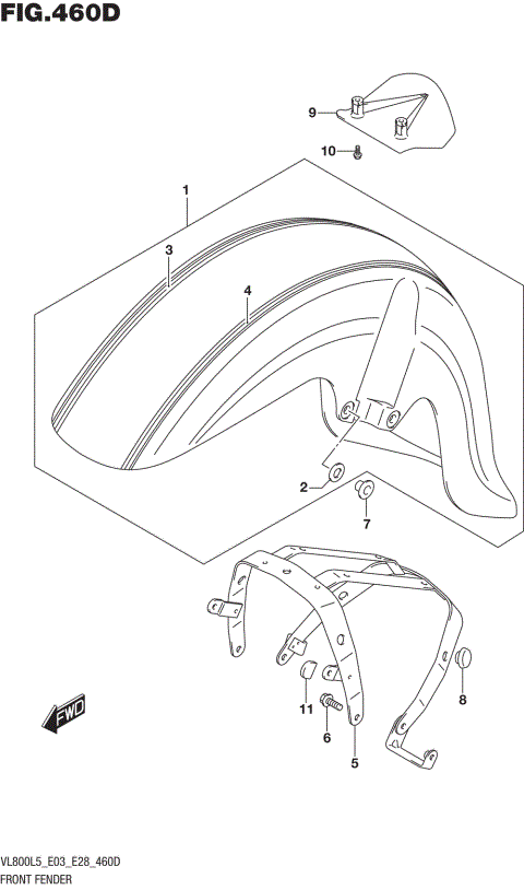 FRONT FENDER (VL800TL5 E28)