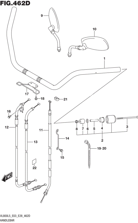 HANDLEBAR (VL800TL5 E28)