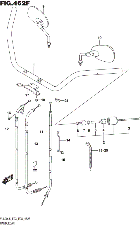 HANDLEBAR (VL800BL5 E28)