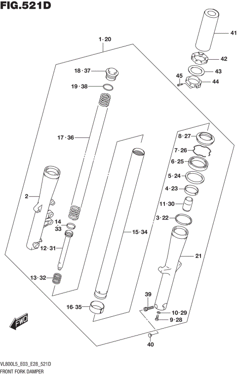 FRONT FORK DAMPER (VL800TL5 E28)