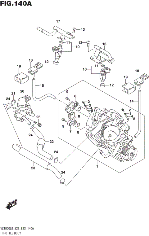 THROTTLE BODY (VZ1500L5 E28)