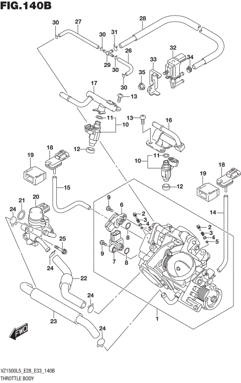 THROTTLE BODY (VZ1500L5 E33)