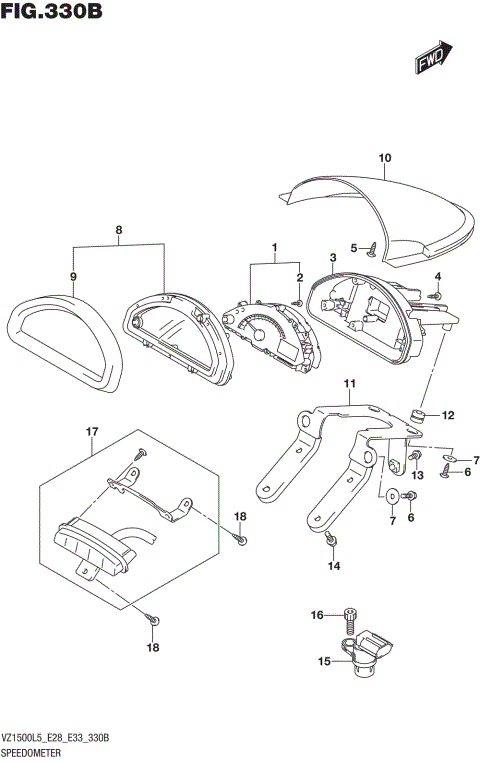 SPEEDOMETER (VZ1500L5 E33)