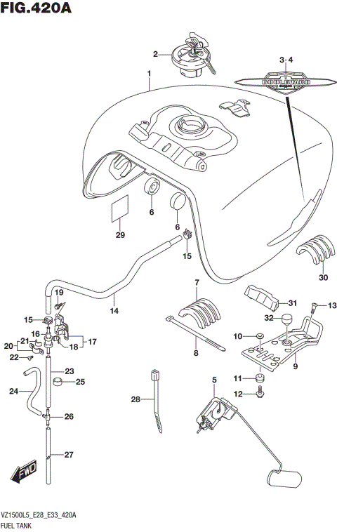 FUEL TANK (VZ1500L5 E28)