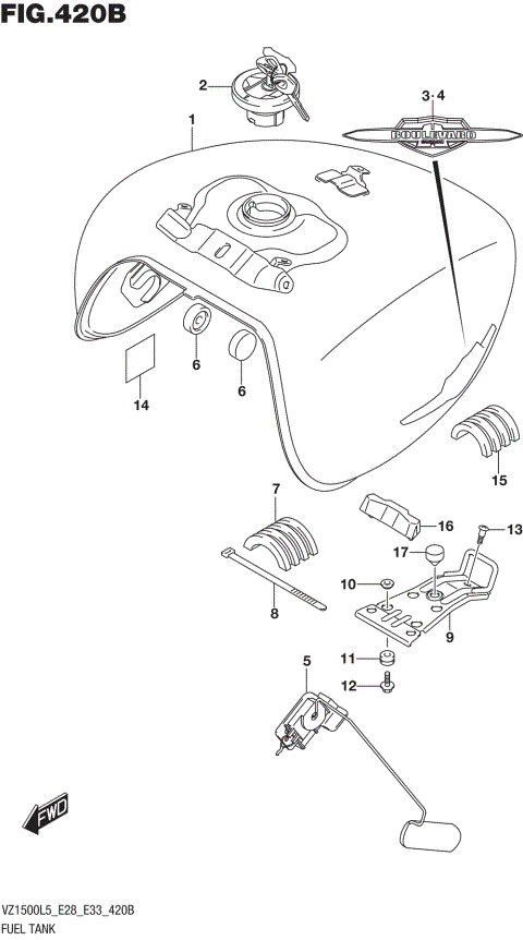 FUEL TANK (VZ1500L5 E33)