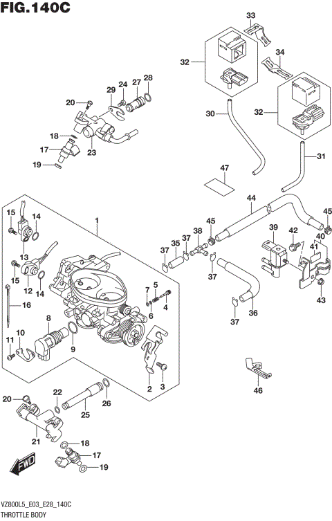 THROTTLE BODY (VZ800L5 E33)