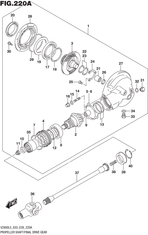 PROPELLER SHAFT/FINAL DRIVE GEAR