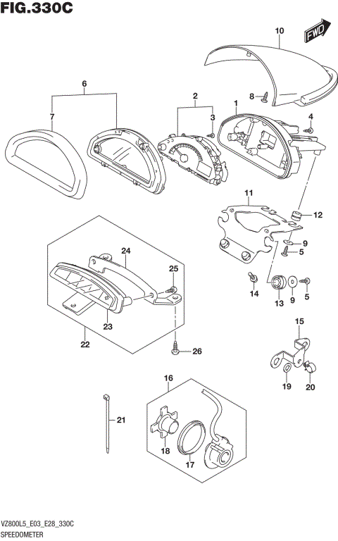 SPEEDOMETER (VZ800L5 E33)