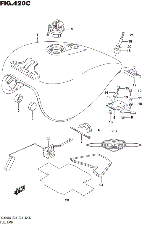 FUEL TANK (VZ800L5 E33)