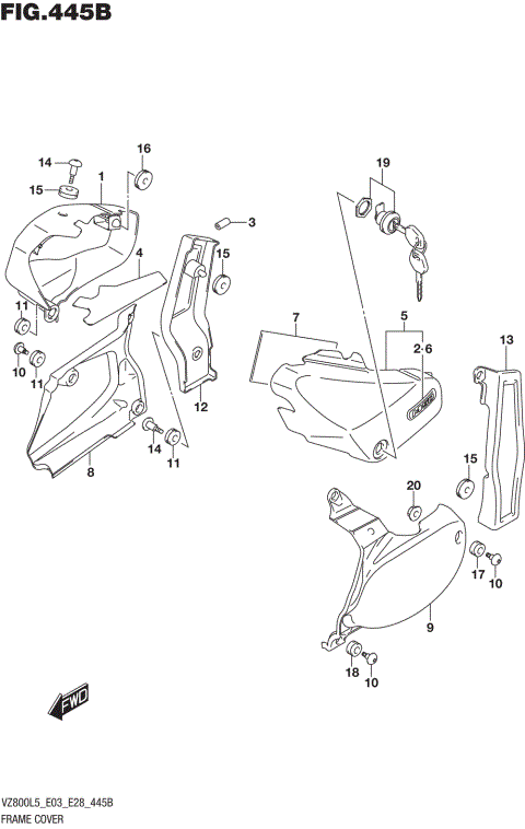 FRAME COVER (VZ800L5 E28)