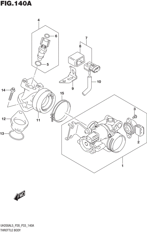 THROTTLE BODY (UH200AL5 P28)