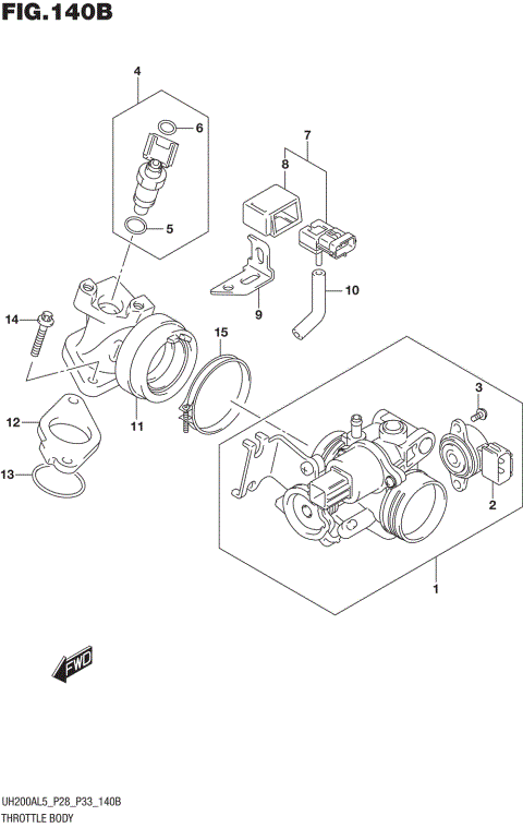 THROTTLE BODY (UH200AL5 P33)