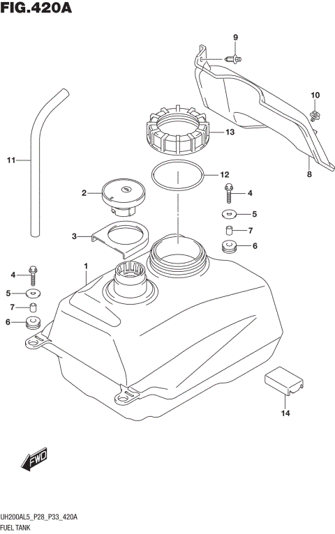 FUEL TANK (UH200AL5 P28)