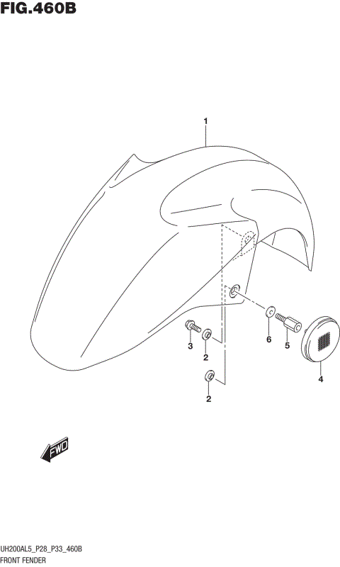FRONT FENDER (UH200AL5 P33)