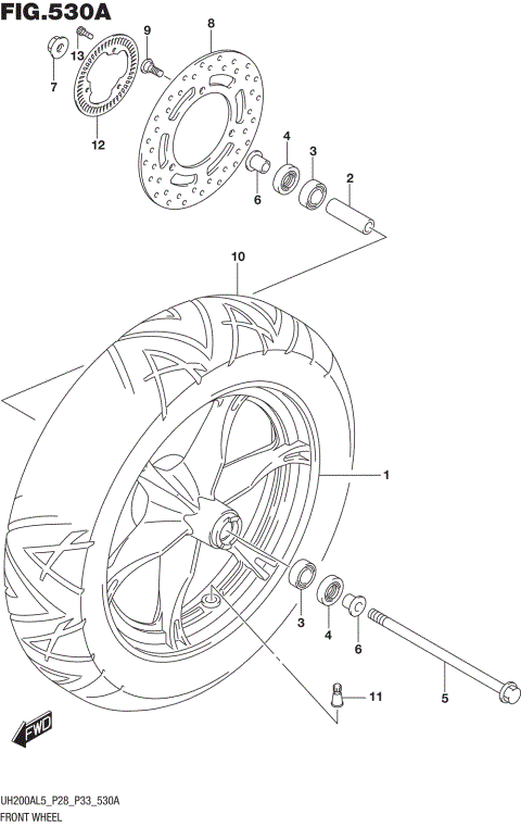 FRONT WHEEL (UH200AL5 P28)