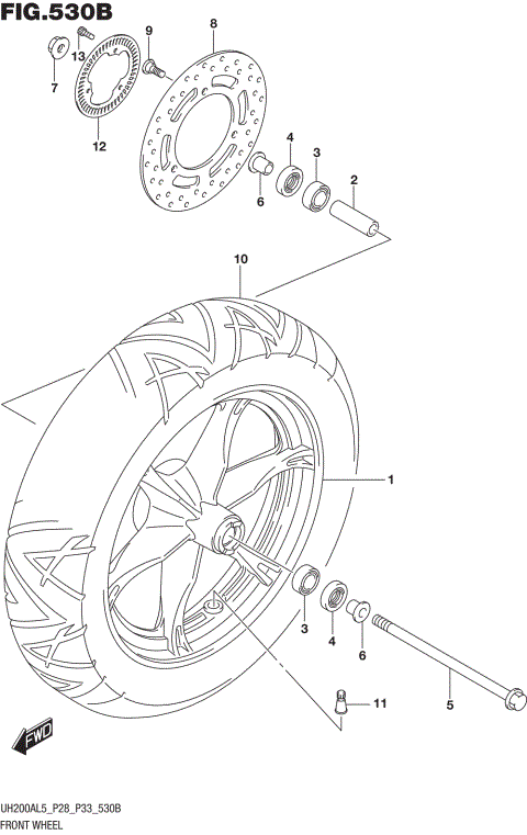 FRONT WHEEL (UH200AL5 P33)