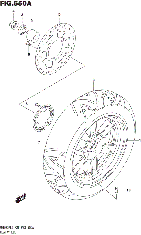 REAR WHEEL (UH200AL5 P28)