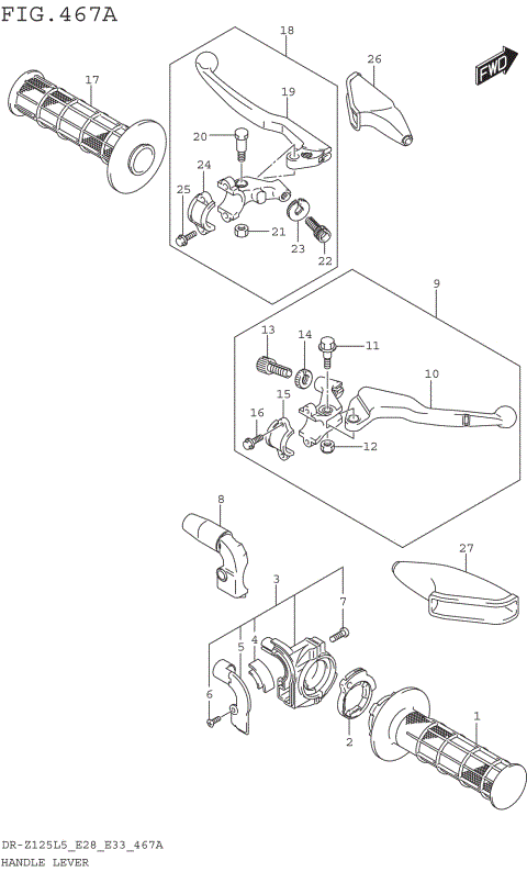 HANDLE LEVER (DR-Z125L5 E28)