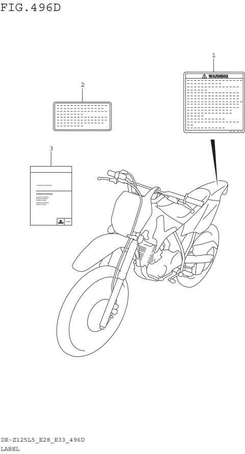 LABEL (DR-Z125LL5 E33)