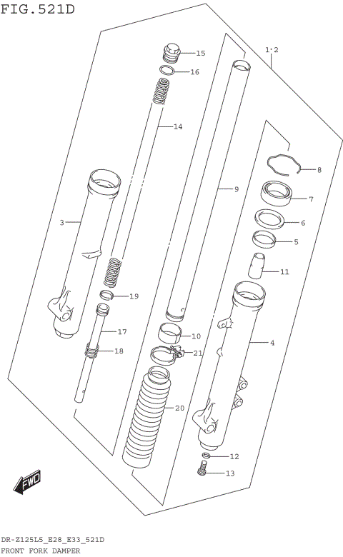 FRONT FORK DAMPER (DR-Z125LL5 E33)