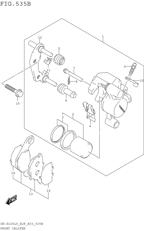 FRONT CALIPER (DR-Z125LL5 E33)