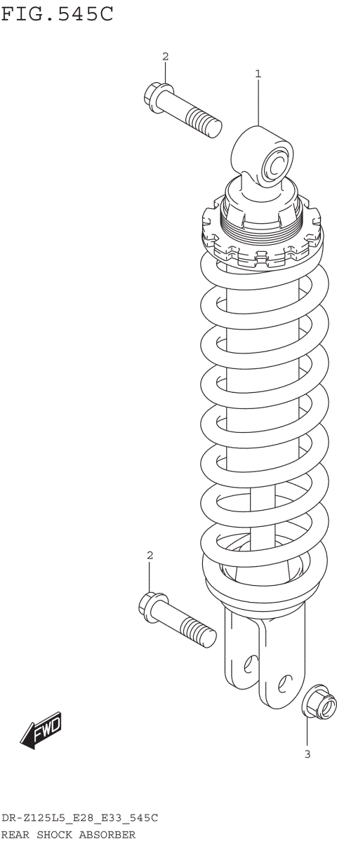 REAR SHOCK ABSORBER (DR-Z125LL5 E28)