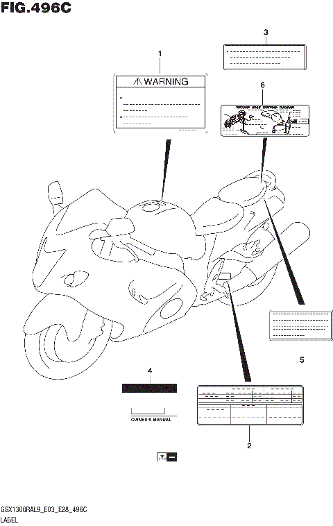 LABEL (GSX1300RAL8 E33)