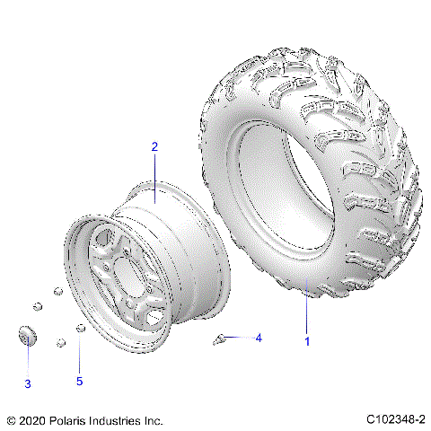 WHEELS, REAR - A20SVA85A3 (C102348-2)