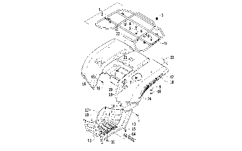 REAR RACK, BODY PANEL, AND FOOTWELL ASSEMBLIES [97192]