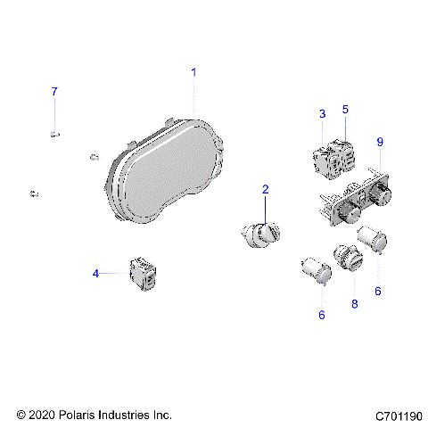 ELECTRICAL, DASH INSTUMENTS - R21RRU99A9/AC/AP/AW/B9/BC/BP/BW (C701190)