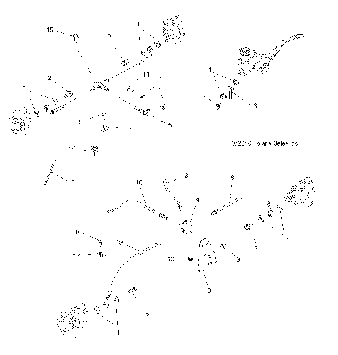 BRAKES, BRAKE LINES - A11TN85AA (49ATVBRAKELINE11SPX2550)