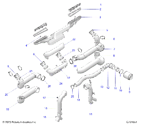 BODY, HVAC DUCTING - R25XAL1RBD/BM (C731051)