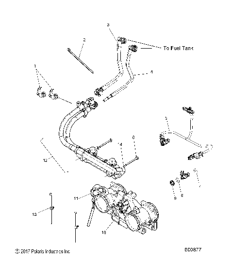FUEL SYSTEM, RAIL, LINES and THROTTLE BODY - S18DDE8PSL (600877)