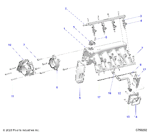 ENGINE, INTAKE MANIFOLD, FUEL RAIL AND RELATED - Z25RPP2KAE/BE (C750202)