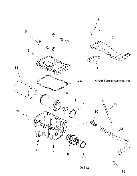 ENGINE, AIR INTAKE SYSTEM - A20SDE57K5 [101143]