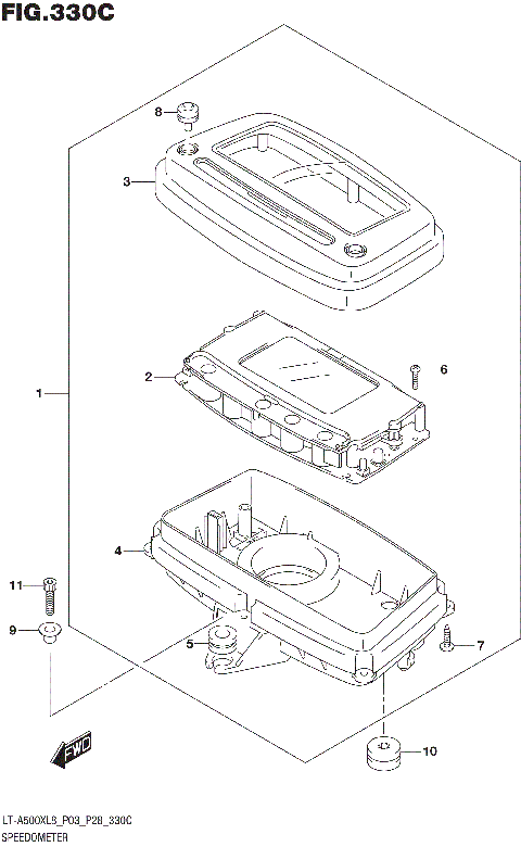 SPEEDOMETER (LT-A500XL8 P33)